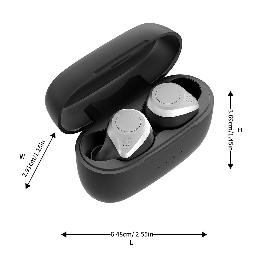TWS True Wireless Stereo BT Earphones with Microphone Touch Control Sport Sweatproof Earphones Suitable for iOS/Android