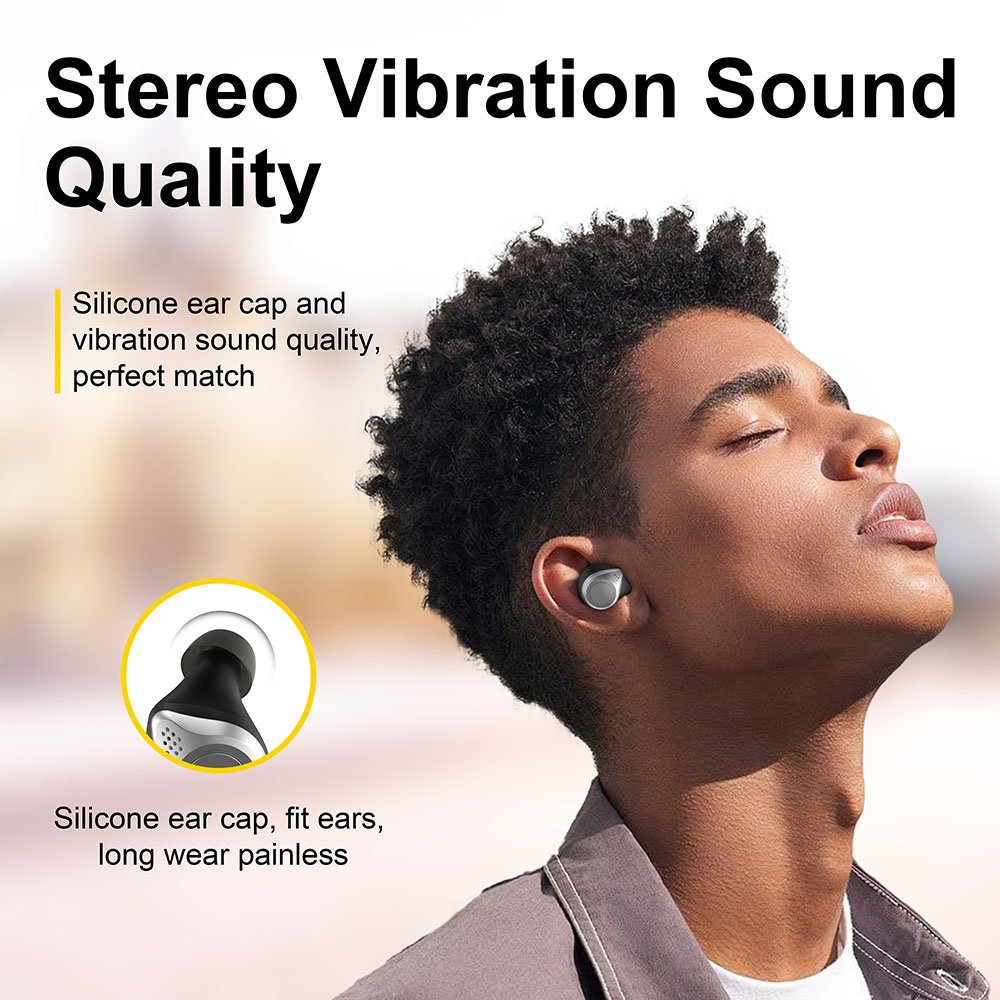 TWS True Wireless Stereo BT Earphones with Microphone Touch Control Sport Sweatproof Earphones Suitable for iOS/Android