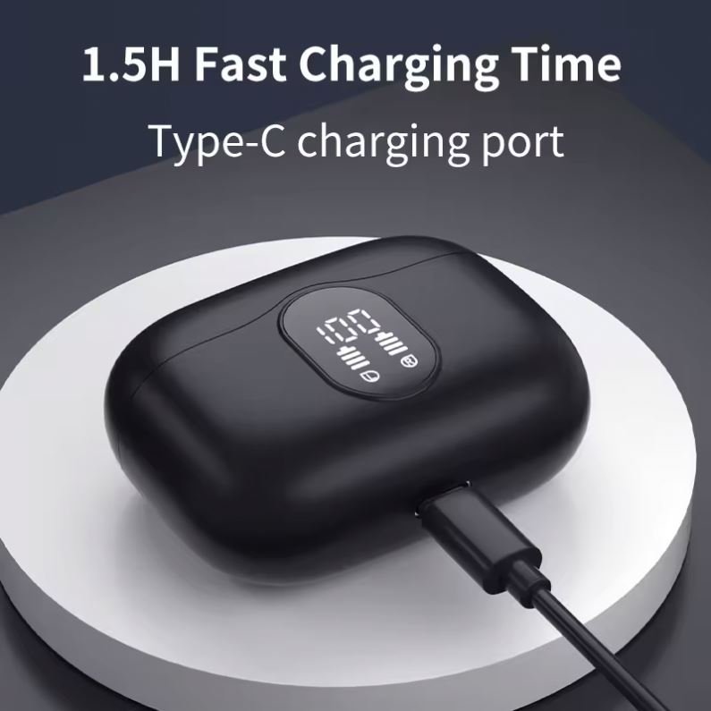 Wholesale TWS Earphones A90 Pro ANC+ENC Noise Cancellation LED Display Low Power Headphone Wireless Earbuds Auriculares