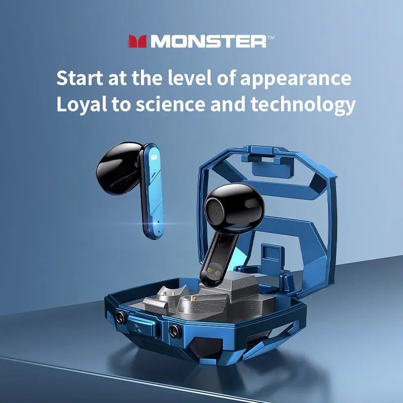 Monster Airmars xkt09 TWS Gaming In-ear Headphones Low Latency Type C Earphones Music Game Double Mode True Wireless Earbuds