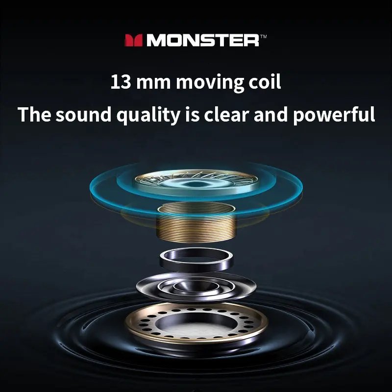 Monster Airmars xkt09 TWS Gaming In-ear Headphones Low Latency Type C Earphones Music Game Double Mode True Wireless Earbuds