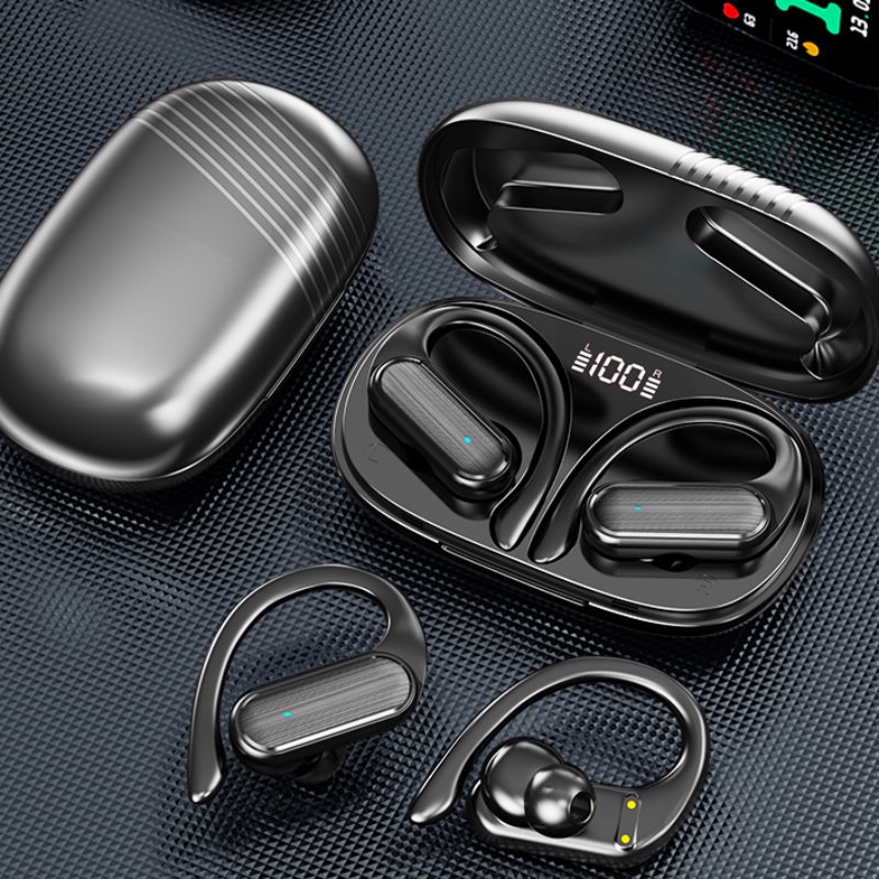 F9 Pro 5 A520 IPX7 Hanging Ears Earhook Gym Sport TWS Earphones Microphone Wireless with Earhook Earbuds Headset Bass Headphones