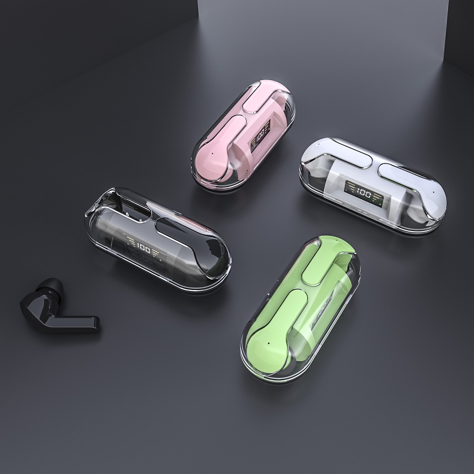 High Quality Ear Buds Earbud In-ear Headphones Wireless BT5.3 Earbuds Customized Package Digital Display All Products Ai Sports