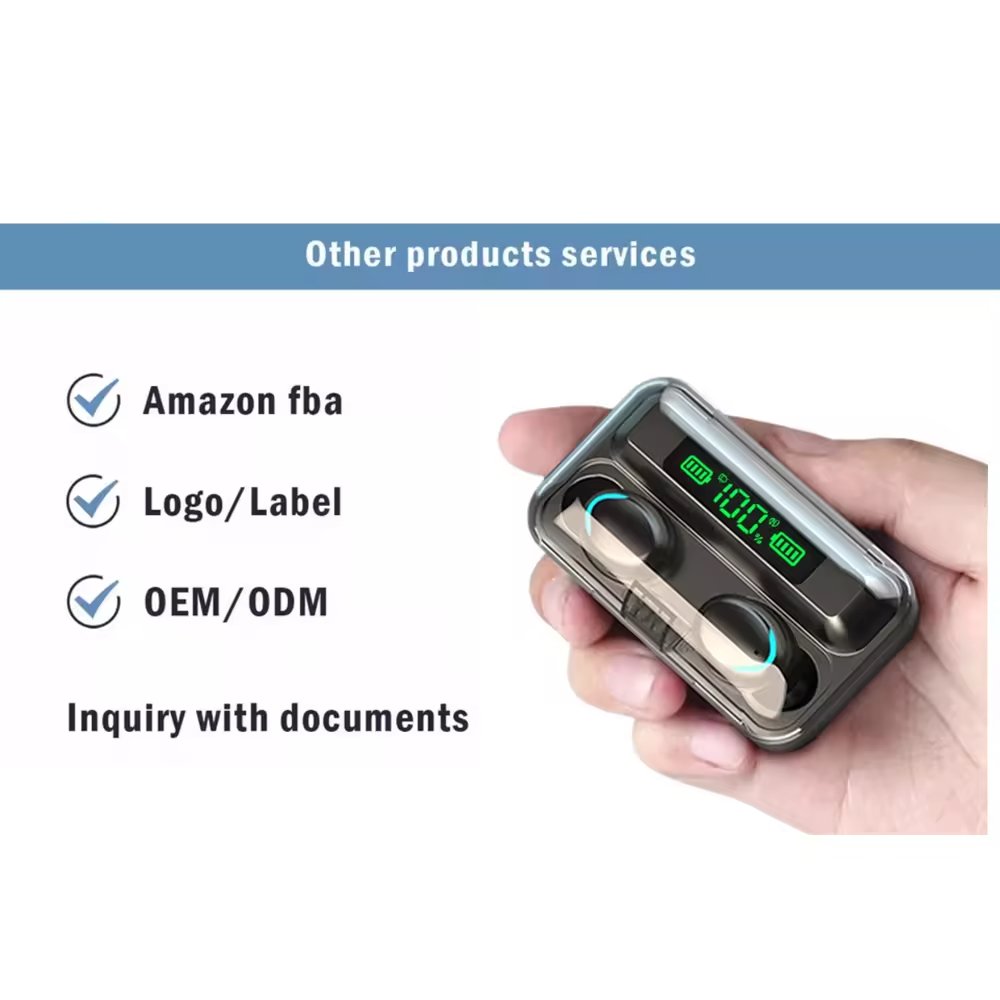 F9-5 5C Wireless Bluetooth earphones Tws Waterproof Earbuds Earphones Digital Display HeadsetLarge Capacity Headphone