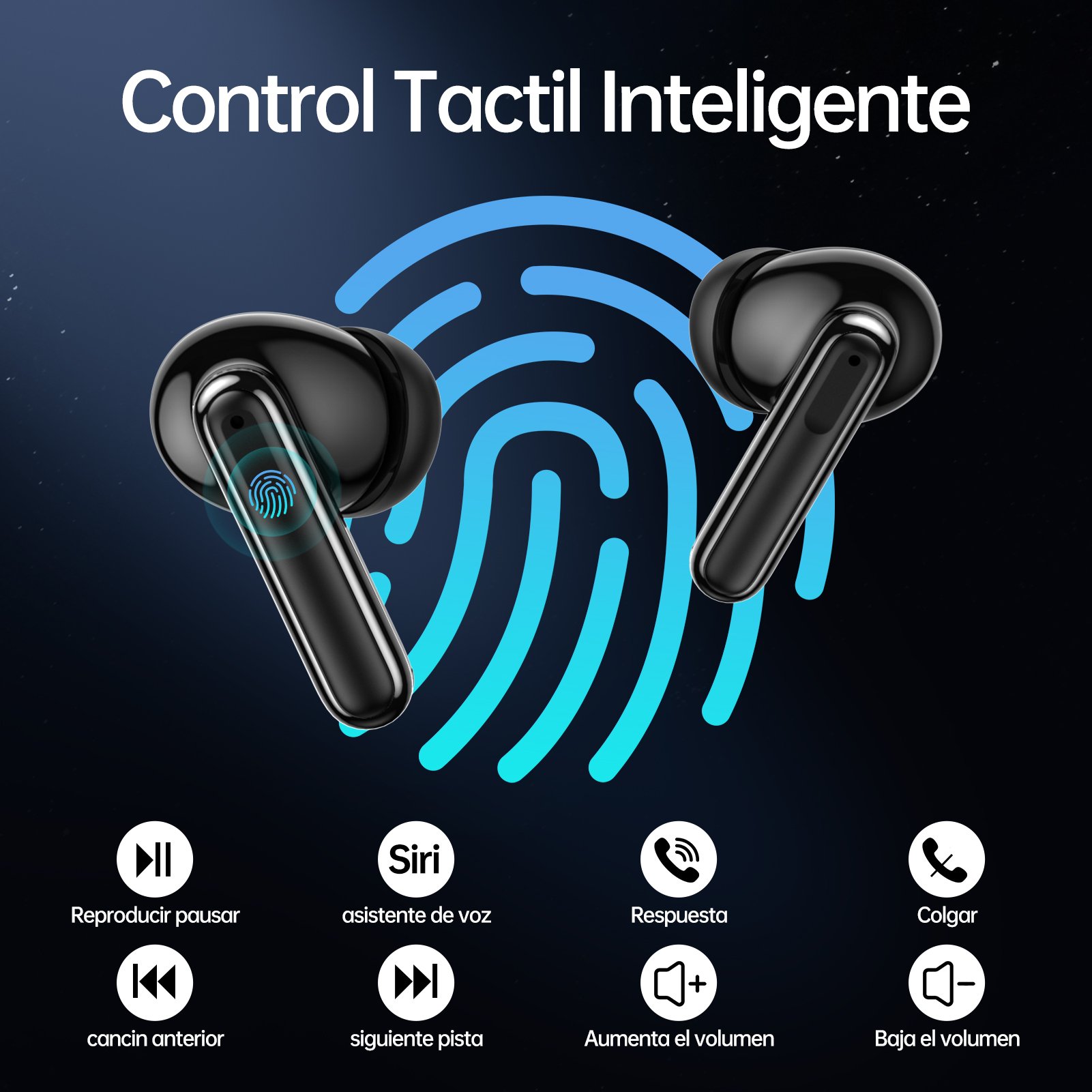 TWS In-Ear Earbuds HiFi Stereo Headphones Earbuds Wireless Earphones Headset Sports Gaming Earphones