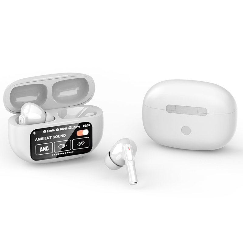 A9 PlusTws Wireless Earphones Touch Screen Wireless Earphones LED Display ANC Screen Wireless Earphones In Ear Pro 2