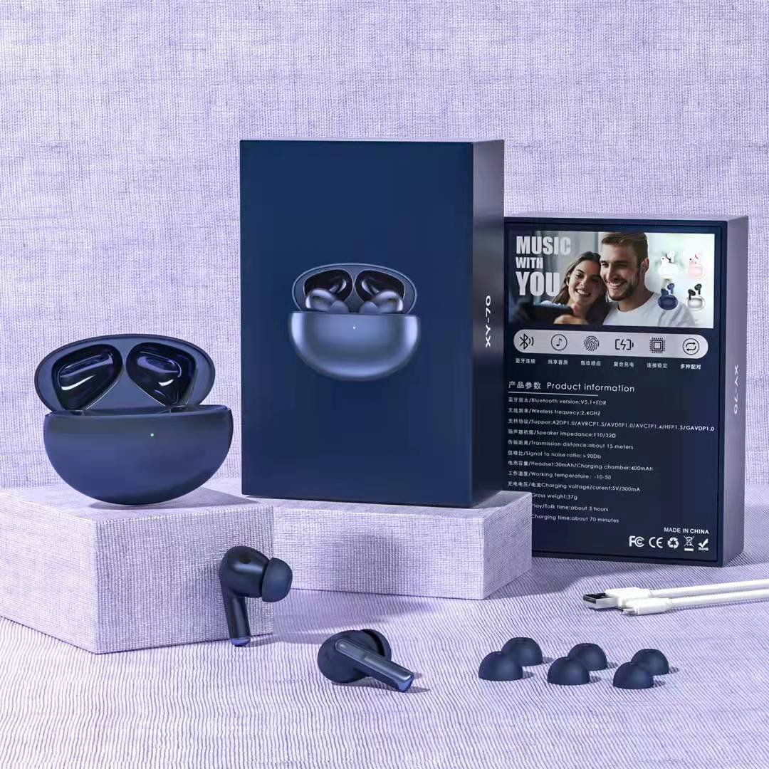 XY70 ANC ENC Earbuds High Quality Noise Cancelling Earphone TWS Headphone Deep Bass Wholesale Earbuds BT Headphones Dynamic