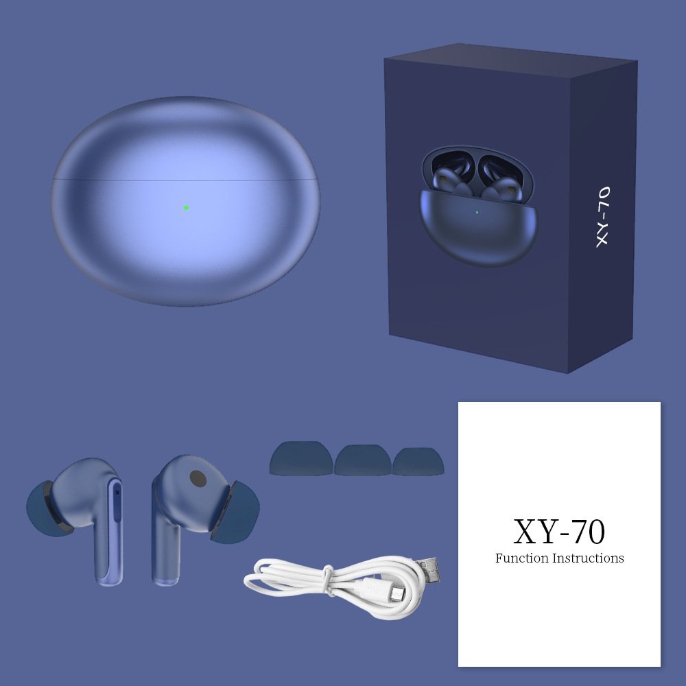 XY70 ANC ENC Earbuds High Quality Noise Cancelling Earphone TWS Headphone Deep Bass Wholesale Earbuds BT Headphones Dynamic