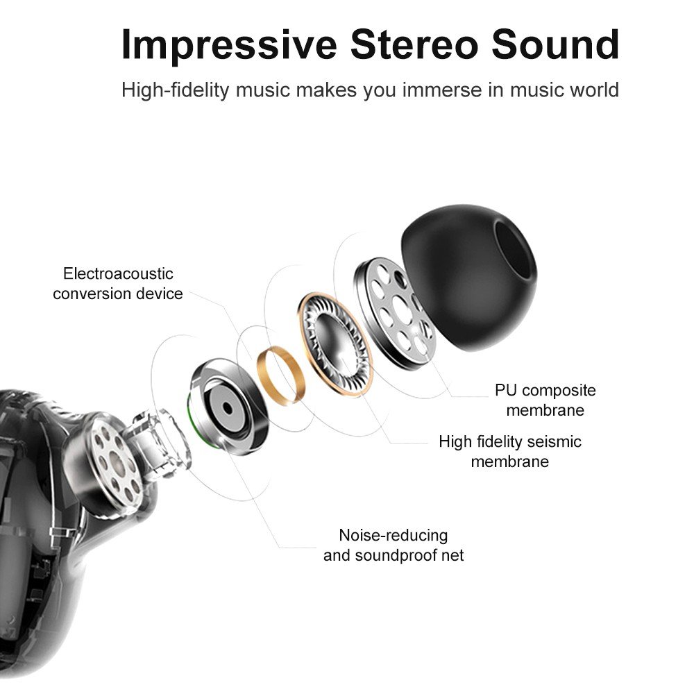 Hot Selling E300+ Earphone Bluetooth 5.0 IPX 8 Waterproof Sweetproof TWS Noise Cancelling Headset with Charging Case