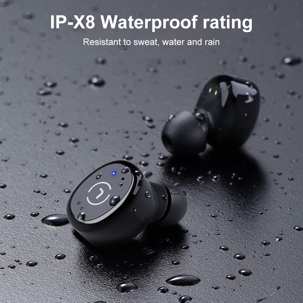 Hot Selling E300+ Earphone Bluetooth 5.0 IPX 8 Waterproof Sweetproof TWS Noise Cancelling Headset with Charging Case