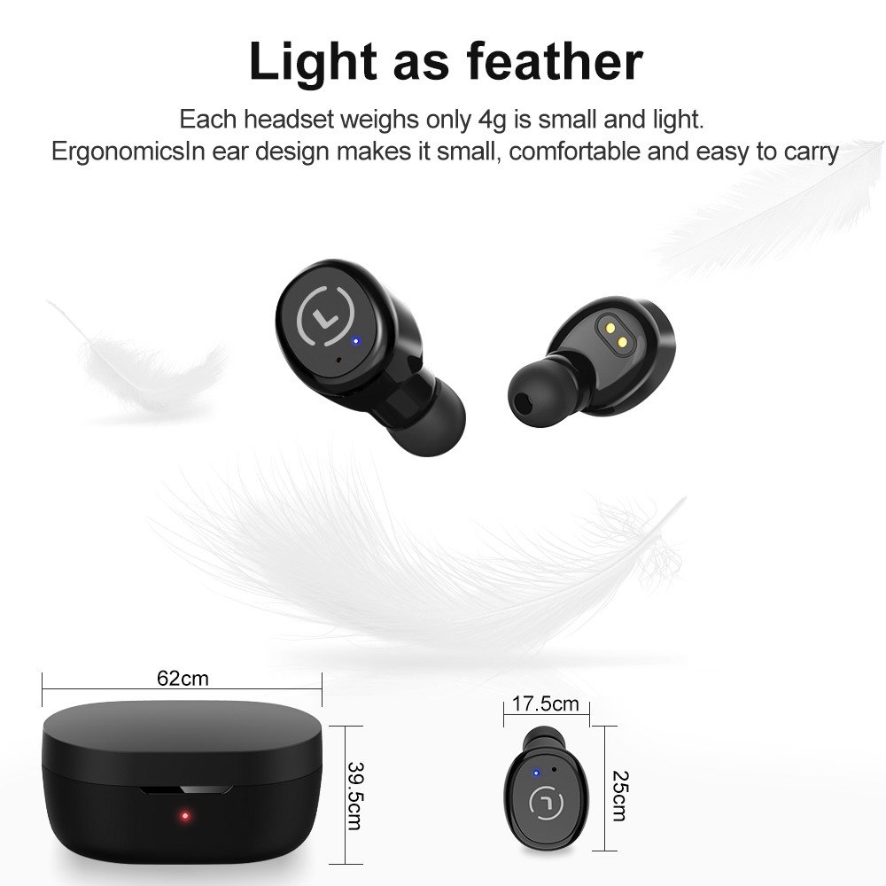 Hot Selling E300+ Earphone Bluetooth 5.0 IPX 8 Waterproof Sweetproof TWS Noise Cancelling Headset with Charging Case