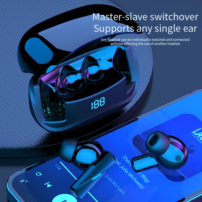 New Product ideas ANC ENC noise cancelling tws earphones in-ear type c waterproof sport earbuds headphones