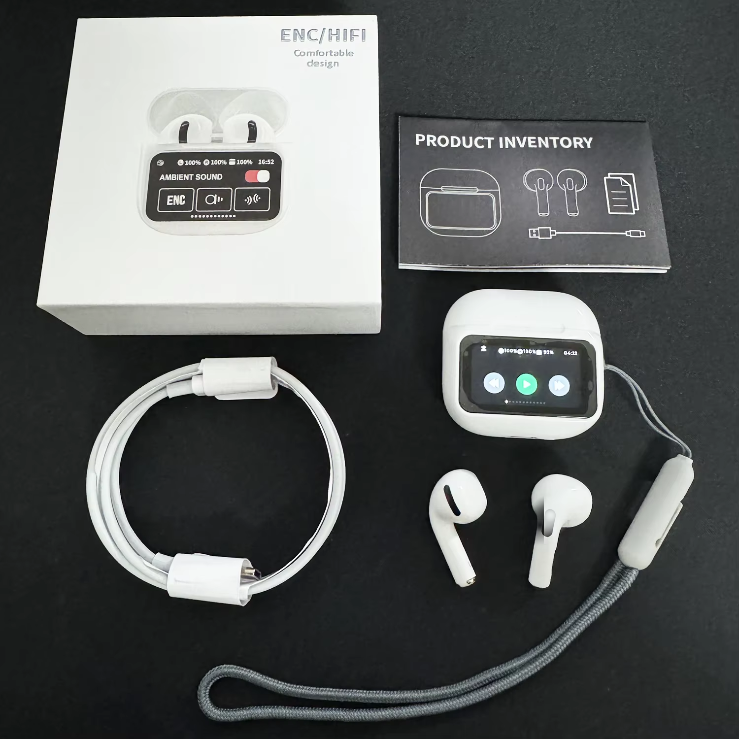 touch screen a11 pro air earbuds noise cancelling tws earphones head phone pods for air buds
