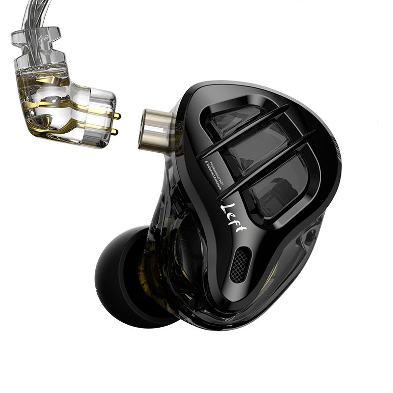 Original KZ ZAR Metal Earphones 1DD+7BA Hybrid technology HIFI Bass Earbuds In Ear Monitor Headphone Sport Noise Cancelling Head