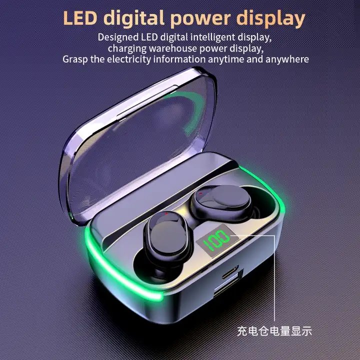 most selling product Noise Cancelling Portable Long battery Black and White TWS Open Earbuds For game gym office