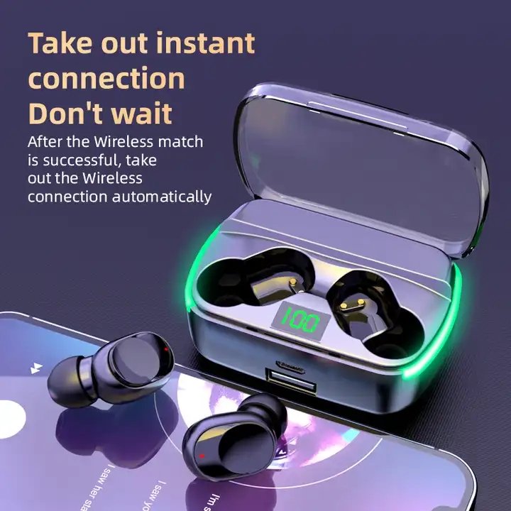 most selling product Noise Cancelling Portable Long battery Black and White TWS Open Earbuds For game gym office
