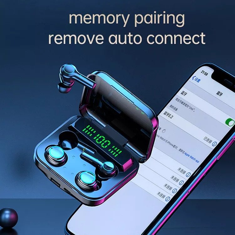 Audifonos M21 4 in 1 HI-FI multi-point pairing connect two devices 111 powerbank auriculares Wireless bluetooth earphone Earbuds