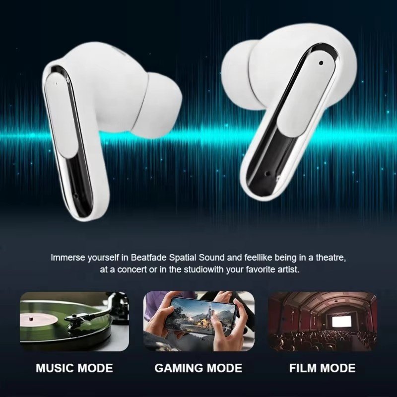 V20 LED Touch screen super bass Wireless bt Headphones Earphones Active Noise cancelling Color Screen in-ear Touch Sport earbuds