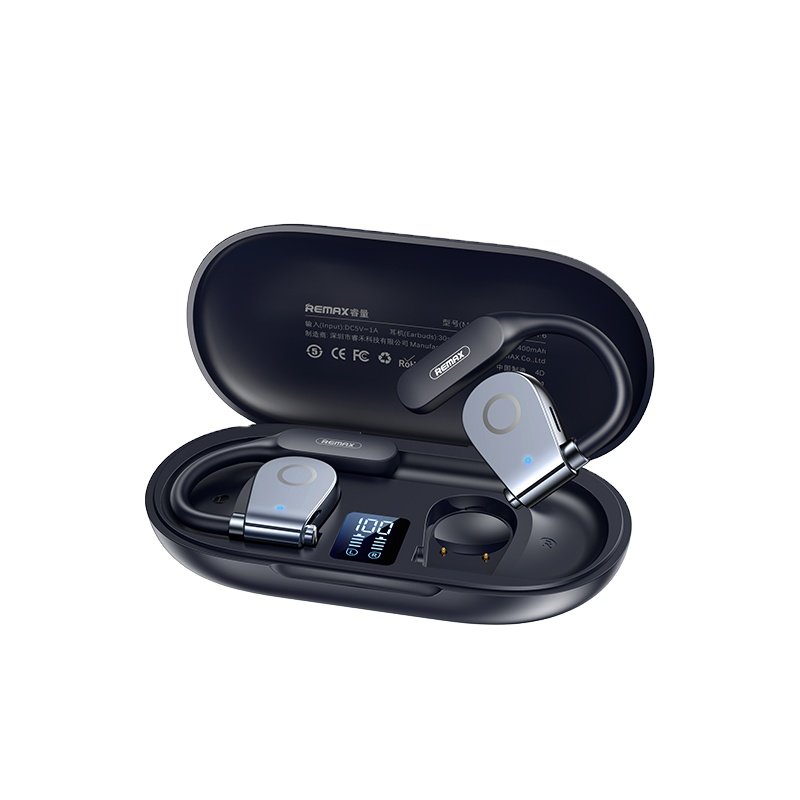REMAX OpenBuds P6 Air Conduction Earbuds Open Earhook Sports Headsets Wireless Bluetooth Touch Control Headphones Earphones TWS