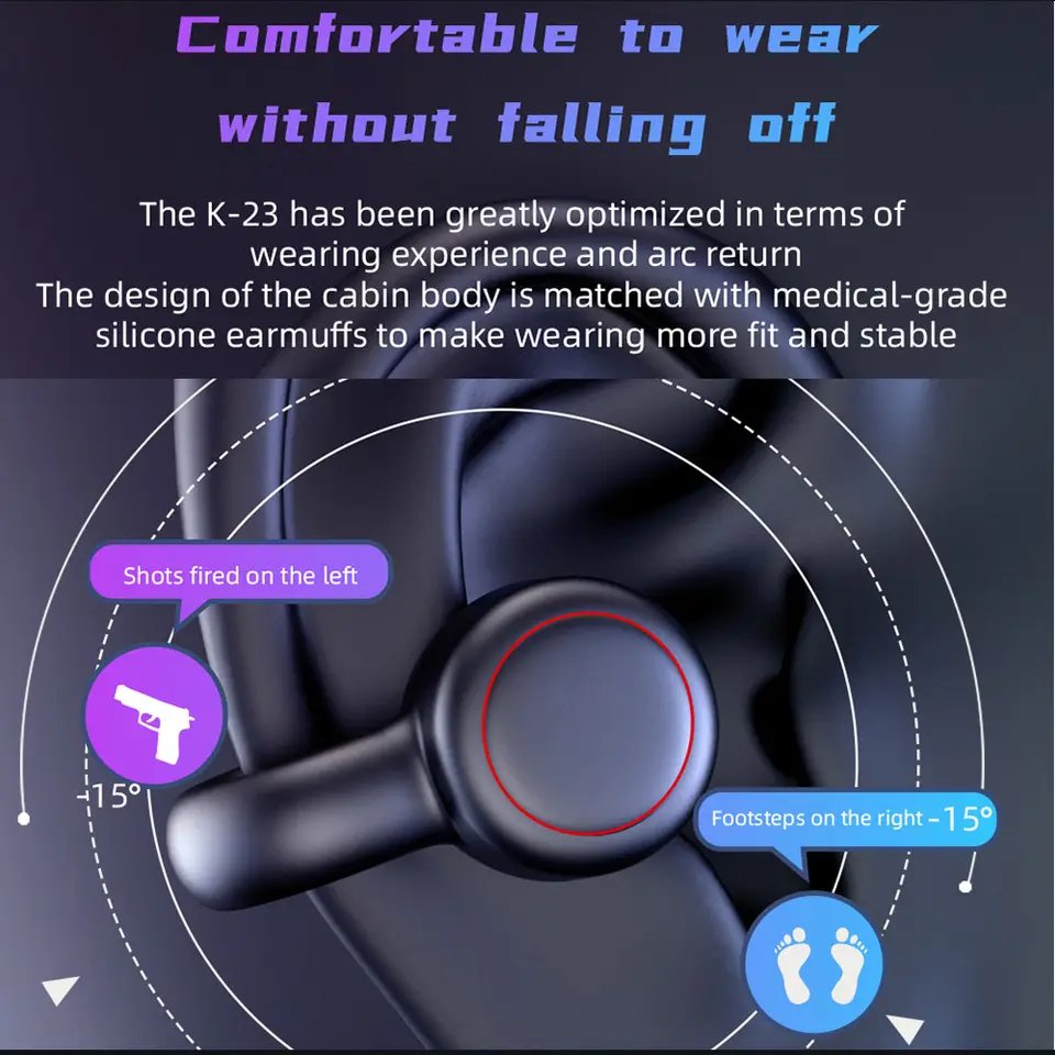 2023 New Products high sensitivity Game headset Noise Reduction Headsets K23 Earbuds Gaming TWS Earphones Headphones