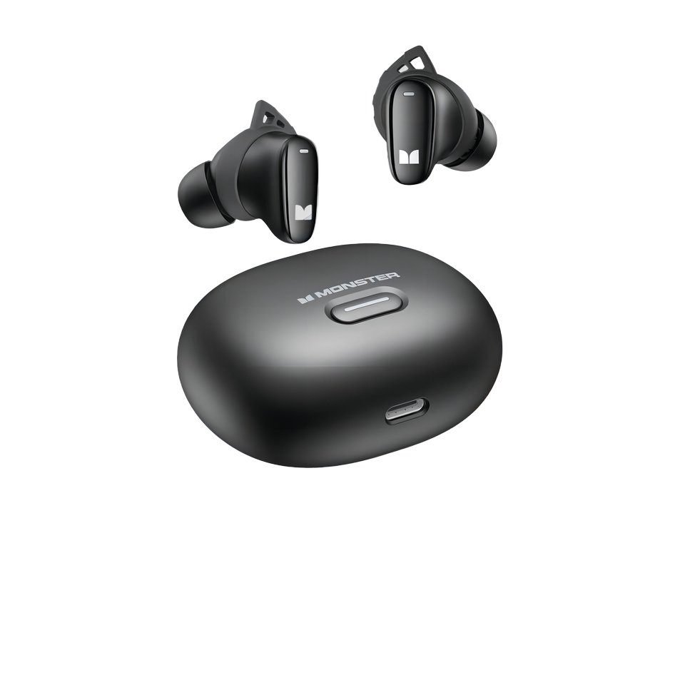 Monster N-lite 206 True Wireless Waterproof Earphones Bluetooth 5.4 Low Latency Headset Sport Earbuds Noise Reduct IPX5 HiFi