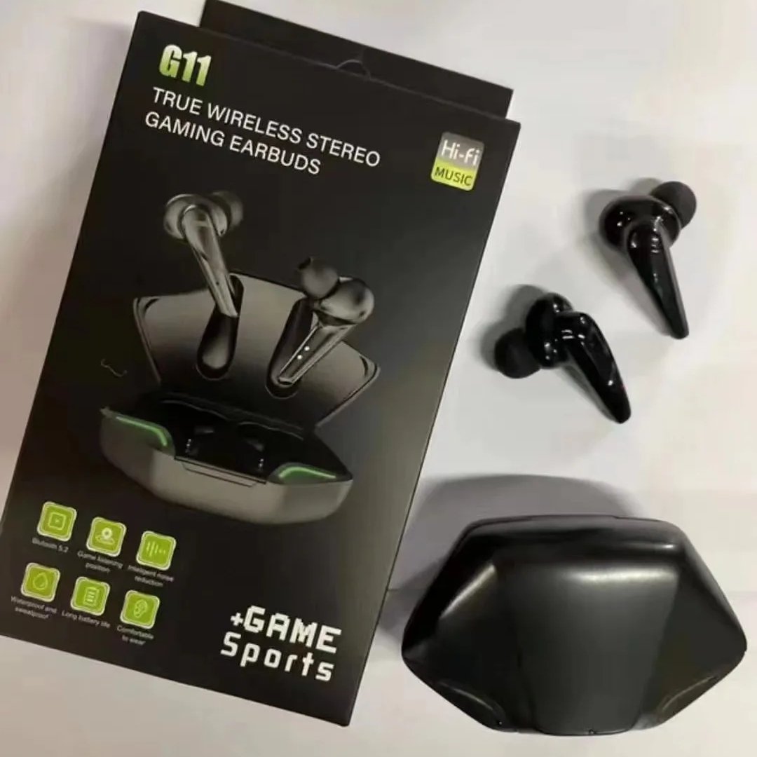 Cheapest G11 X15 Pro Earbuds Noise Cancelling Low Latency Gaming TWS Earphones with Charging Case G11earphone