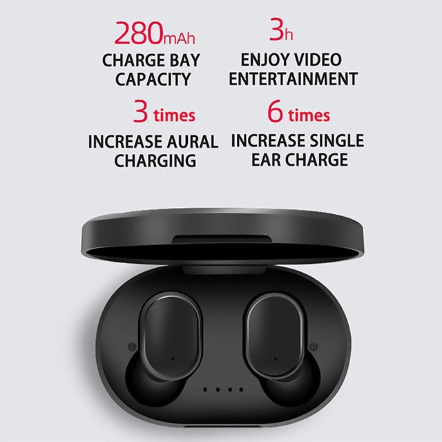 A6S Headsets Wireless Earbuds 5.0 TWS Earphone Noise Cancelling Mic for iPhone Xiaomi Redmi Airdots Huawei Samsung