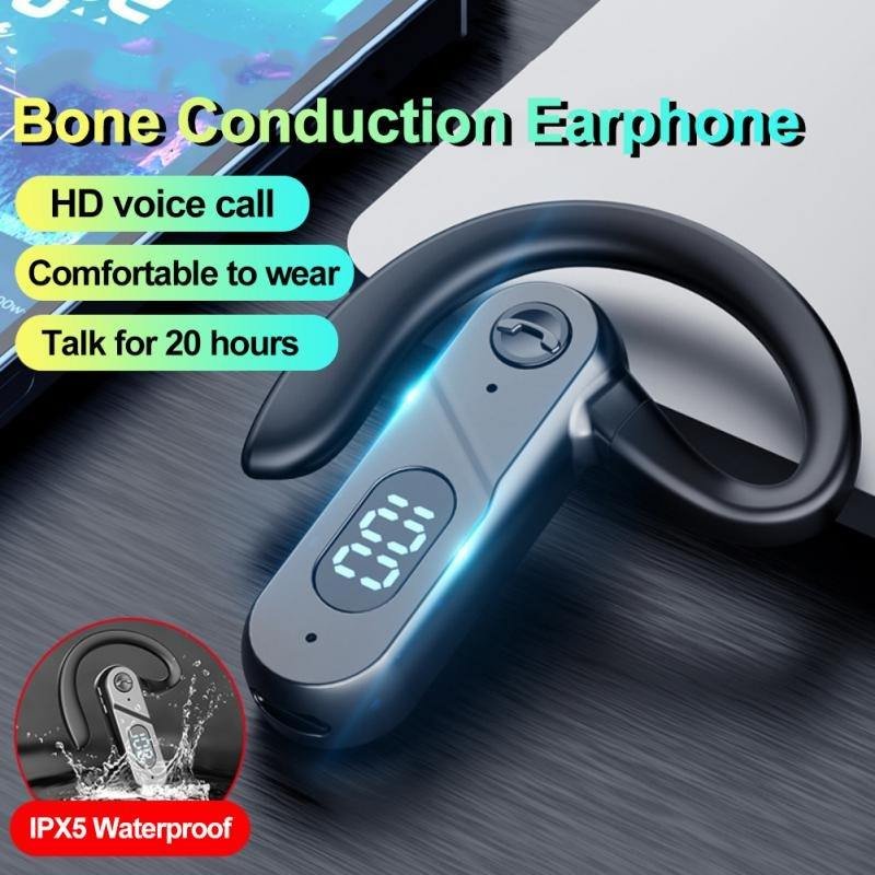 Ear buds noise cancelling tws earphones & headphones wireless earbuds Bone Conduction business wireless Single Hook Headset