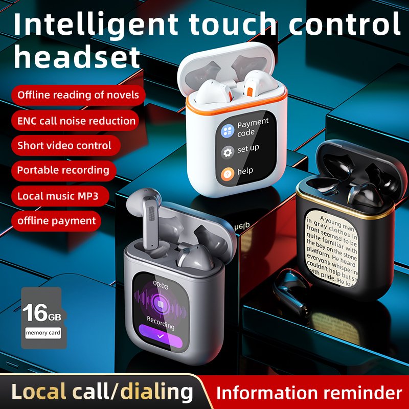 Smart Touch control Screen Bluetooth gaming in-ear headphones headset noise cancelling tws earphones & headphones