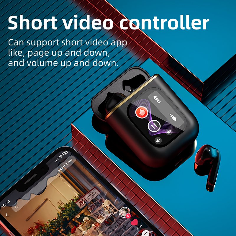 Smart Touch control Screen Bluetooth gaming in-ear headphones headset noise cancelling tws earphones & headphones