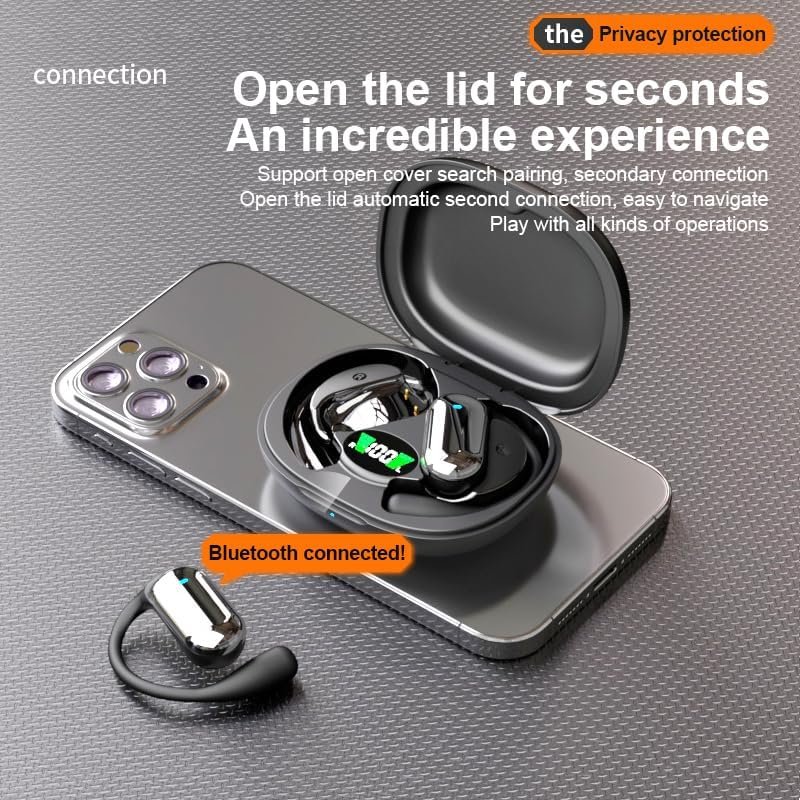 Q16S OWS Earhook Earclip Earphone LED Wireless Sports Earphone High Fidelity Stereo Waterproof Noise Reduction Earphone
