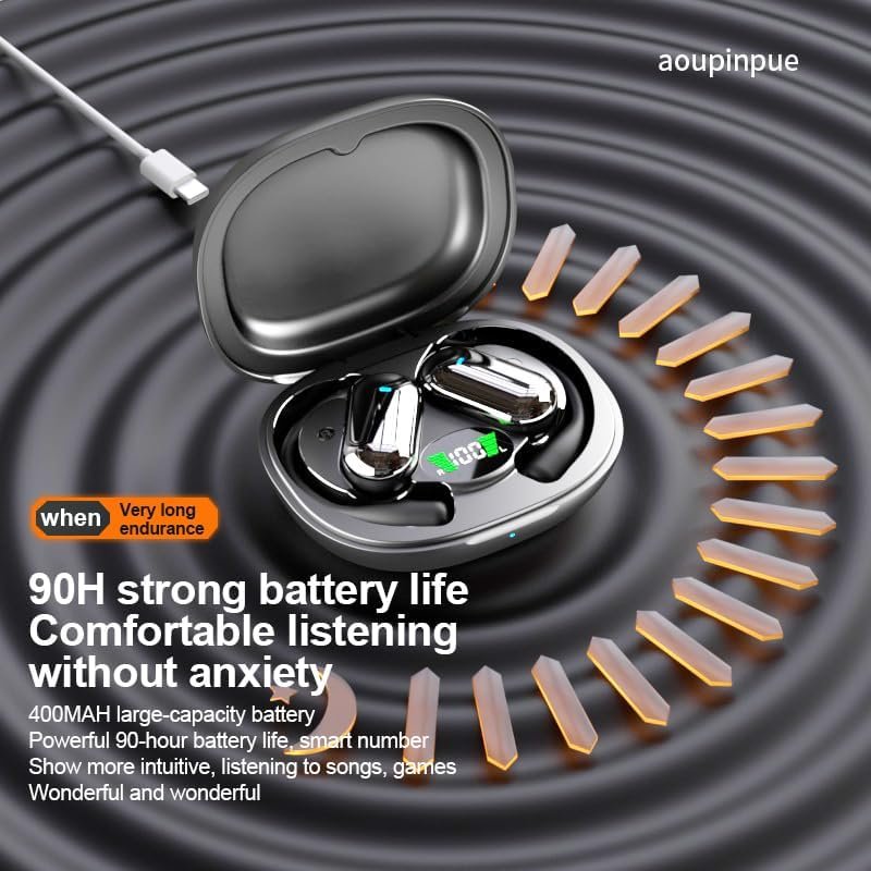 Q16S OWS Earhook Earclip Earphone LED Wireless Sports Earphone High Fidelity Stereo Waterproof Noise Reduction Earphone