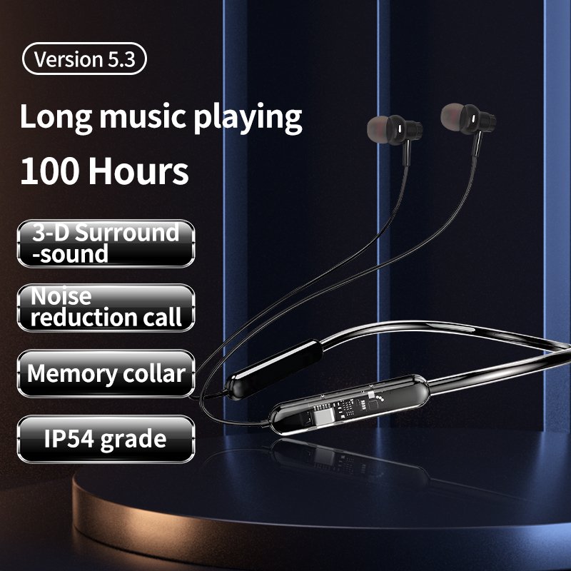 IPX5 Waterproof TWS Earphones Sporty Design USB Type-C Charging Port 10mm Rich Bass Drivers Bluetooth V5.3 In-Ear Headphones