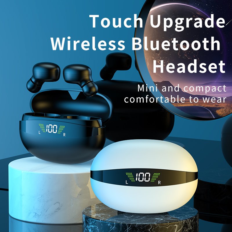 E2 TWS Earphone BT 5.1 Dual Stereo Noise Reduction Fone De Ouvido Audifono Bass Touch Control Wireless Earbuds Headphone