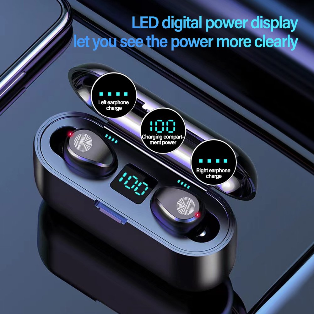 Upgraded F9 Audifonos Inalambricos BT 5.3 Auriculares Wireless Earbuds Touch Control Deep Bass TWS earbuds Noise Canceling Earph