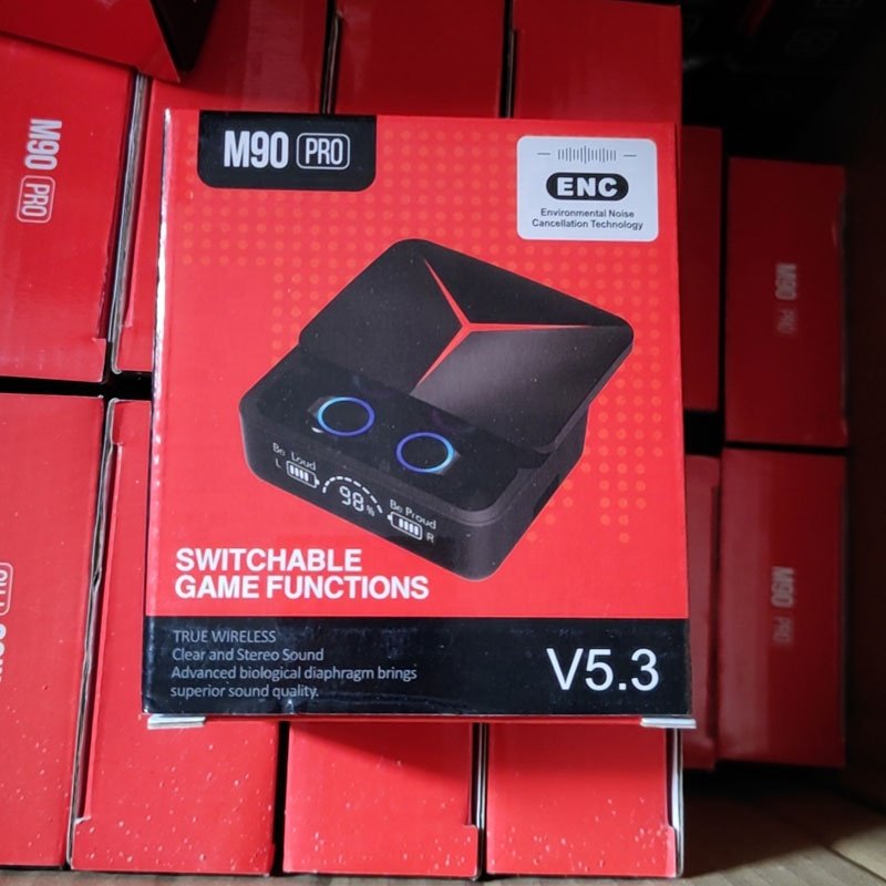 M90 pro earbuds TWS Wireless Earphone Gaming Headphones BT 5.3 Sport Earbud With Mic Charging Box Music Headsets For M90 airbus