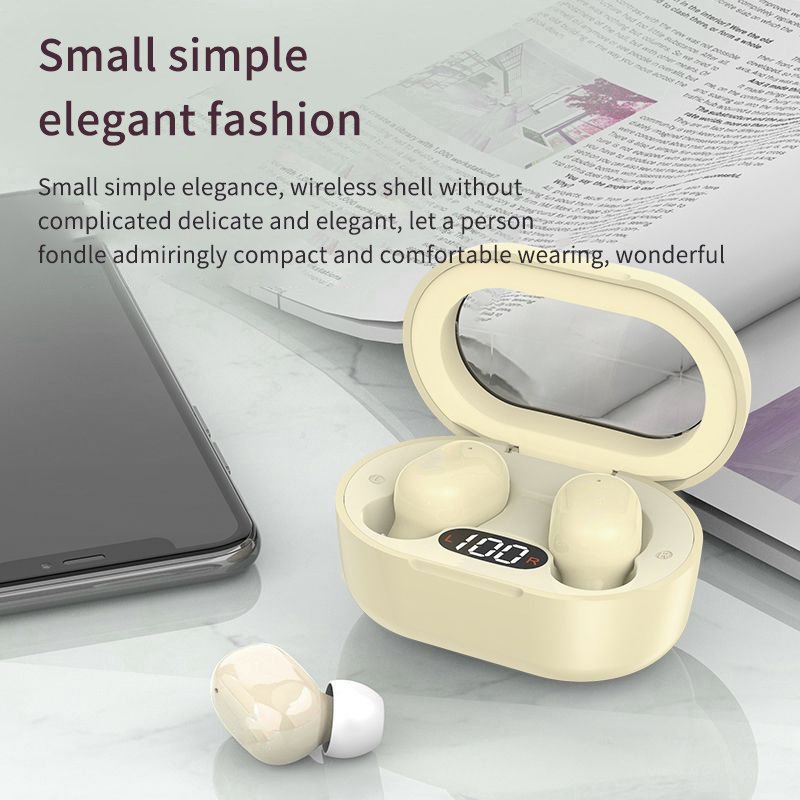 E8S TWS Earbud 2023 In-ear Headphones Waterproof Fones De Ouvido Mini Colorfoul Wireless Earphones Headphones with LED Display