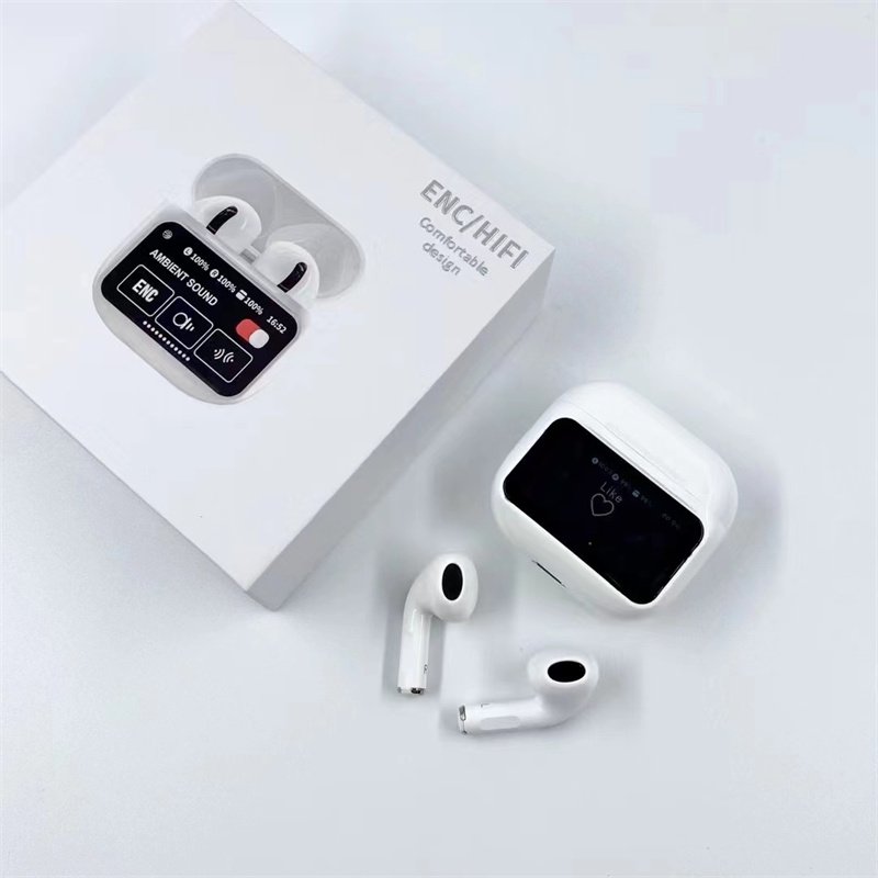 Wireless Earbuds A11 Pro Noise Cancelling ENC with Smart Touch Screen BT 5.4 in-ear Headphones