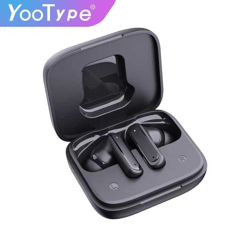 YooType V10 ANC active noise cancelling tws earbuds LED touchscreen ENC clear call quality IPX5 gaming deep bass stereo earphone