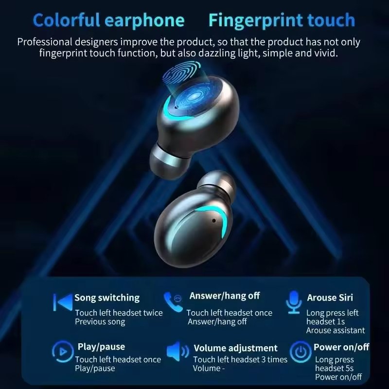 Wholesale F9 Tws In-Ear Air Wireless Auriculares Pods Headset Audifonos Blue Tooth Inalambr Headphones Gaming Earbud Earphones