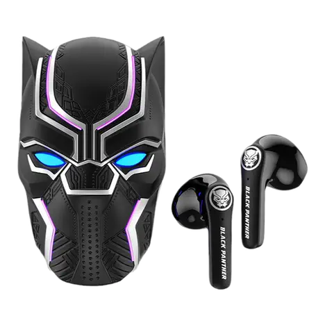 RGB changing Light up Black panther ENC Bluetooth tws earbuds true wireless noise cancelling TWS earphones headphones