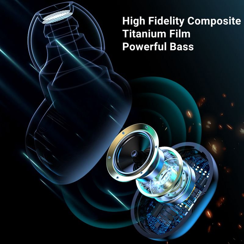 A6S TWS Wireless Earbuds Stereo Earphones 5.3 Stereo Earphones Sports Noise Reduction Mini Earphones