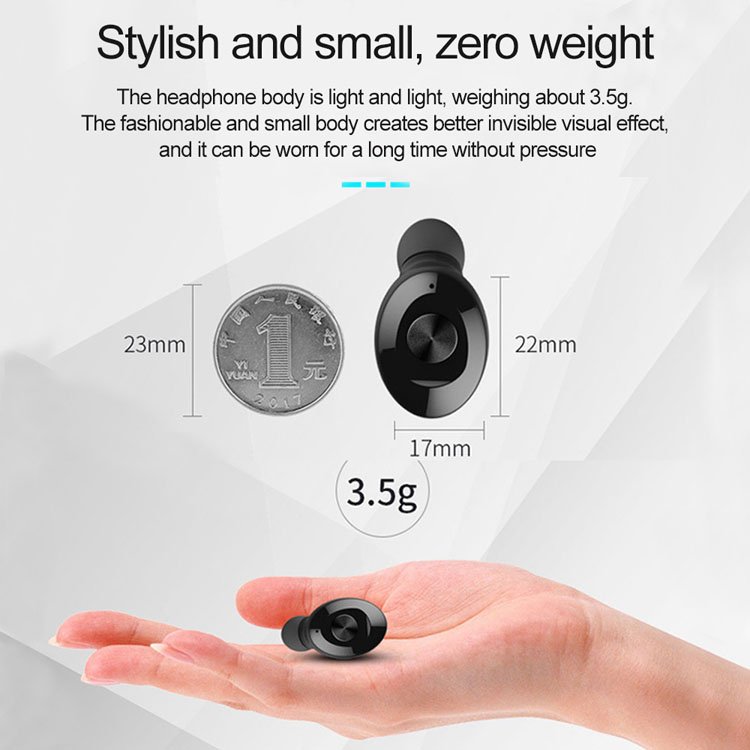 Hot selling design mini BT earphone earbuds headphone wireless BTs tws in ear earbuds with charging case