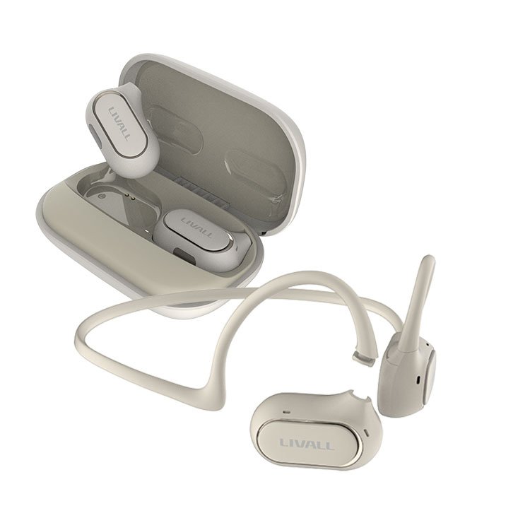 LIVALL Waterproof Real Bone Conduction Earphones Bluetooth Wireless Headphones Super Bass Bone Earhook Sports LED Plastic BES 3H