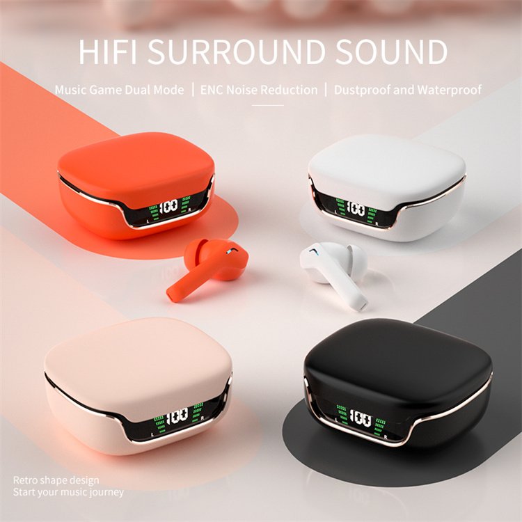 Noise Canceling Gaming Tws Wireless Earphones 9D Stereo G06 Earbuds Bt5.3 Sports Waterproof Headphones With Mic