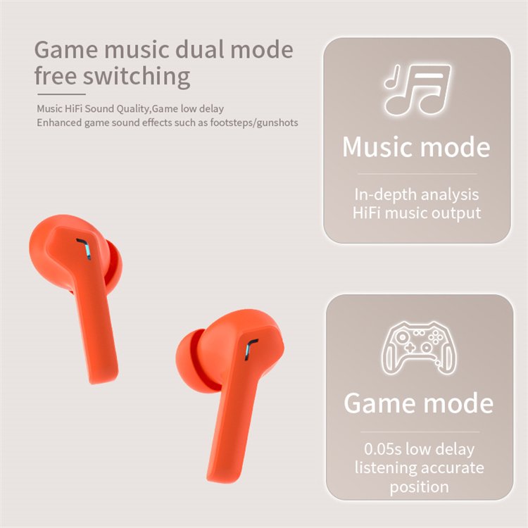 Noise Canceling Gaming Tws Wireless Earphones 9D Stereo G06 Earbuds Bt5.3 Sports Waterproof Headphones With Mic