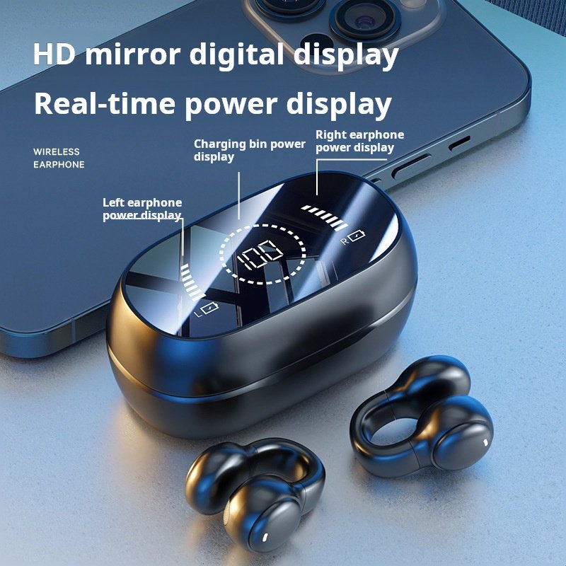 Wireless bone conduction earphones new, suitable for outdoor/indoor, noise cancelling tws earphones & headphones