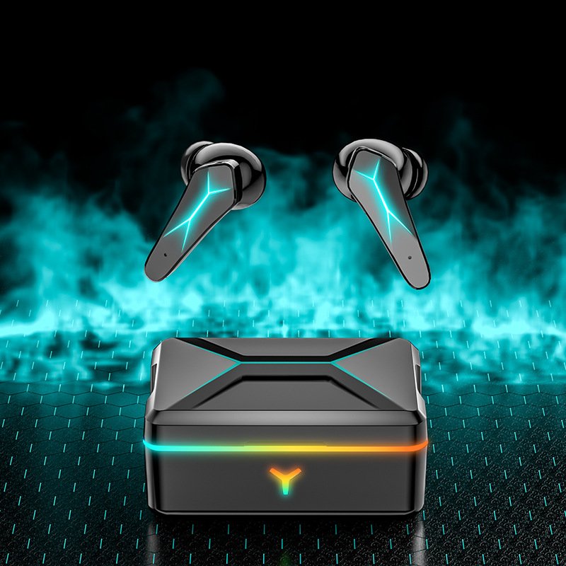 X7 wireless headphone light breathing light esport LED power digital display noise reduction heavy bass TWS Blue tooth headphone