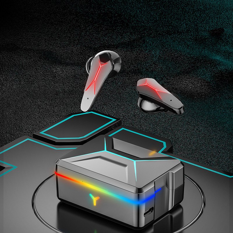 X7 wireless headphone light breathing light esport LED power digital display noise reduction heavy bass TWS Blue tooth headphone
