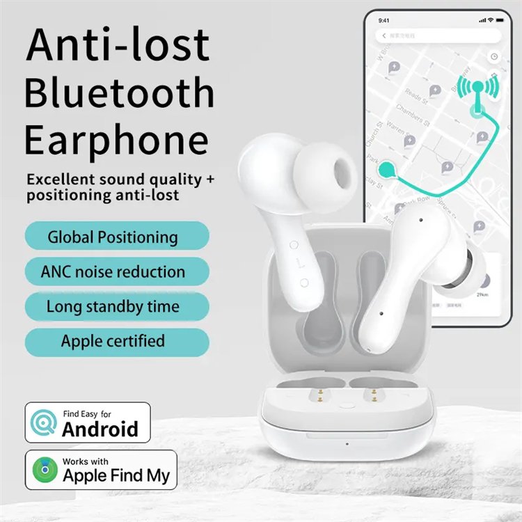 High Quality Noise Cancelling TWS Earphones & Headphones for iPhone with Locator Anti-Loss Function